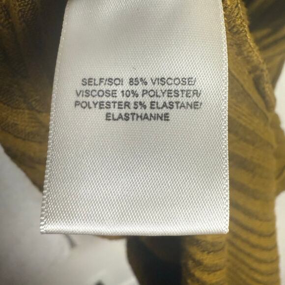 Tanya Taylor Elana Green Brown Ribbed Knit Long Sleeve Knotted Midi Dress Size M - Picture 16 of 16